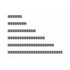 Пластина титан, узкая прямая реконструктивная (под винты Ø 3,5 мм и 4,0 мм) В 10мм Н  2,8мм L=144мм 12 отв.